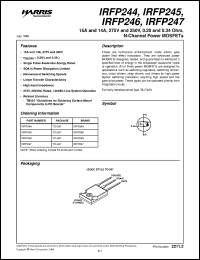 datasheet for IRFP244 by Intersil Corporation
