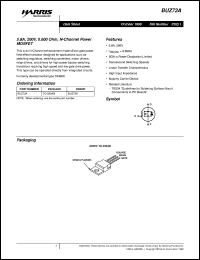 datasheet for BUZ73A by Intersil Corporation