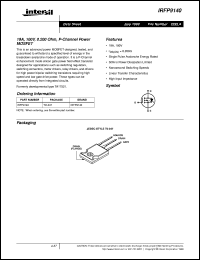 datasheet for IRFP9140 by Intersil Corporation