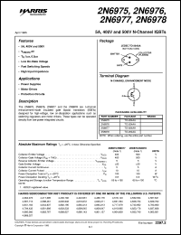datasheet for 2N6975 by Intersil Corporation
