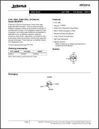 datasheet for IRFD310 by Intersil Corporation