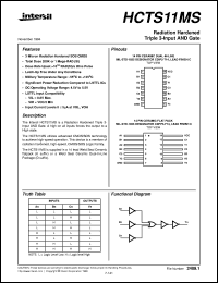 datasheet for HCTS11MS by Intersil Corporation