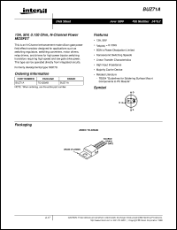 datasheet for BUZ71A by Intersil Corporation