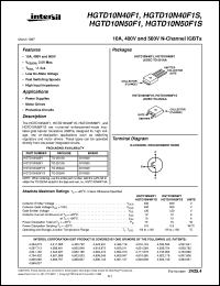 datasheet for HGTD10N40F1 by Intersil Corporation