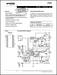 datasheet for SP600 by Intersil Corporation
