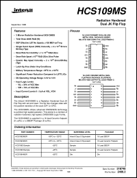 datasheet for HCS109MS by Intersil Corporation