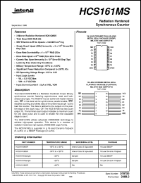 datasheet for HCS161MS by Intersil Corporation