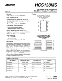 datasheet for HCS138MS by Intersil Corporation