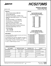 datasheet for HCS273MS by Intersil Corporation