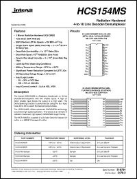 datasheet for HCS154MS by Intersil Corporation