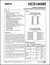 datasheet for HCS166MS by Intersil Corporation