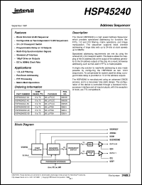 datasheet for HSP45240 by Intersil Corporation