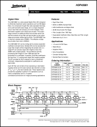 datasheet for HSP43881 by Intersil Corporation