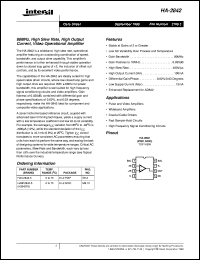 datasheet for HA-2842 by Intersil Corporation