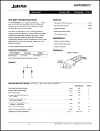 datasheet for RURH3020CC by Intersil Corporation