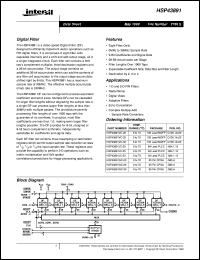 datasheet for HSP43891 by Intersil Corporation