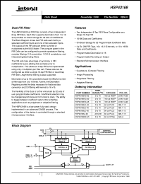 datasheet for HSP43168 by Intersil Corporation