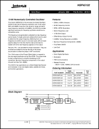 datasheet for HSP45102 by Intersil Corporation