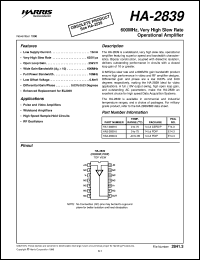 datasheet for HA-2839 by Intersil Corporation
