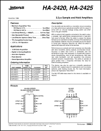 datasheet for HA-2420 by Intersil Corporation
