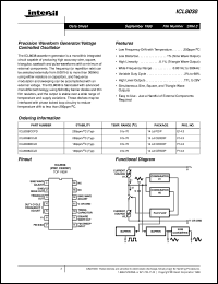 datasheet for ICL8038 by Intersil Corporation