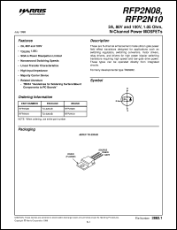 datasheet for RFP2N08 by Intersil Corporation