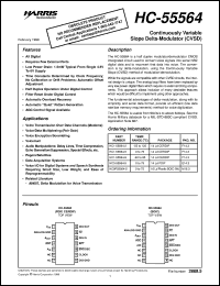 datasheet for HC-55564 by Intersil Corporation