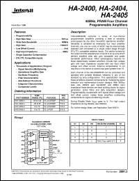datasheet for HA-2400 by Intersil Corporation