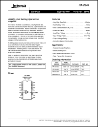 datasheet for HA-2540 by Intersil Corporation