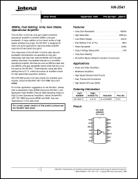 datasheet for HA-2541 by Intersil Corporation