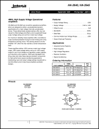 datasheet for HA-2640 by Intersil Corporation