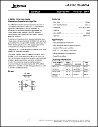 datasheet for HA-5127A by Intersil Corporation