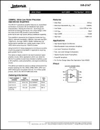 datasheet for HA-5147 by Intersil Corporation