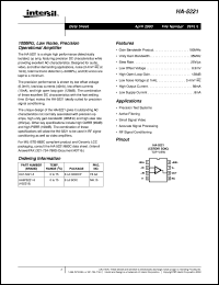 datasheet for HA-5221 by Intersil Corporation