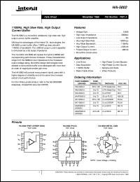 datasheet for HA-5002 by Intersil Corporation