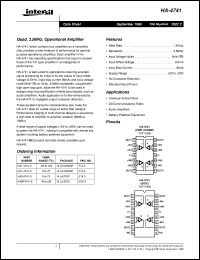 datasheet for HA-4741 by Intersil Corporation