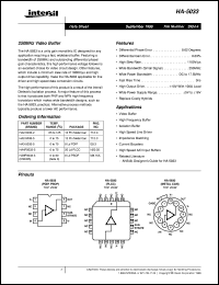 datasheet for HA-5033 by Intersil Corporation