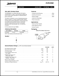 datasheet for RURU5060 by Intersil Corporation