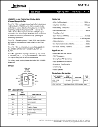 datasheet for HFA1110 by Intersil Corporation