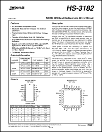 datasheet for HS-3182 by Intersil Corporation