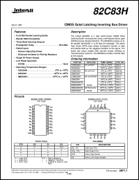 datasheet for 82C83H by Intersil Corporation