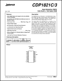 datasheet for CDP1821C/3 by Intersil Corporation