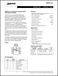 datasheet for HFA1112 by Intersil Corporation