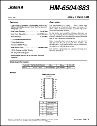 datasheet for HM-6504/883 by Intersil Corporation