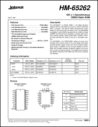 datasheet for HM-65262 by Intersil Corporation