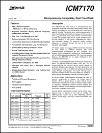 datasheet for ICM7170 by Intersil Corporation