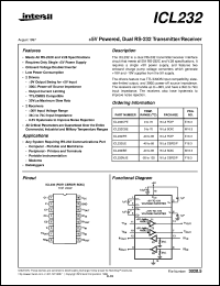 datasheet for ICL232 by Intersil Corporation
