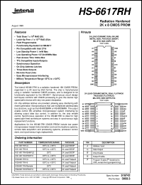 datasheet for HS-6617RH by Intersil Corporation