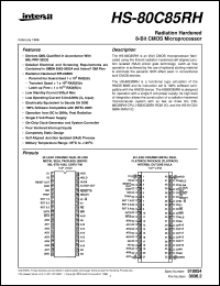 datasheet for HS-80C85RH by Intersil Corporation