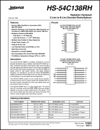 datasheet for HS-54C138RH by Intersil Corporation